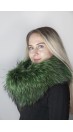 Dark green Finnraccoon  fur neck warmer